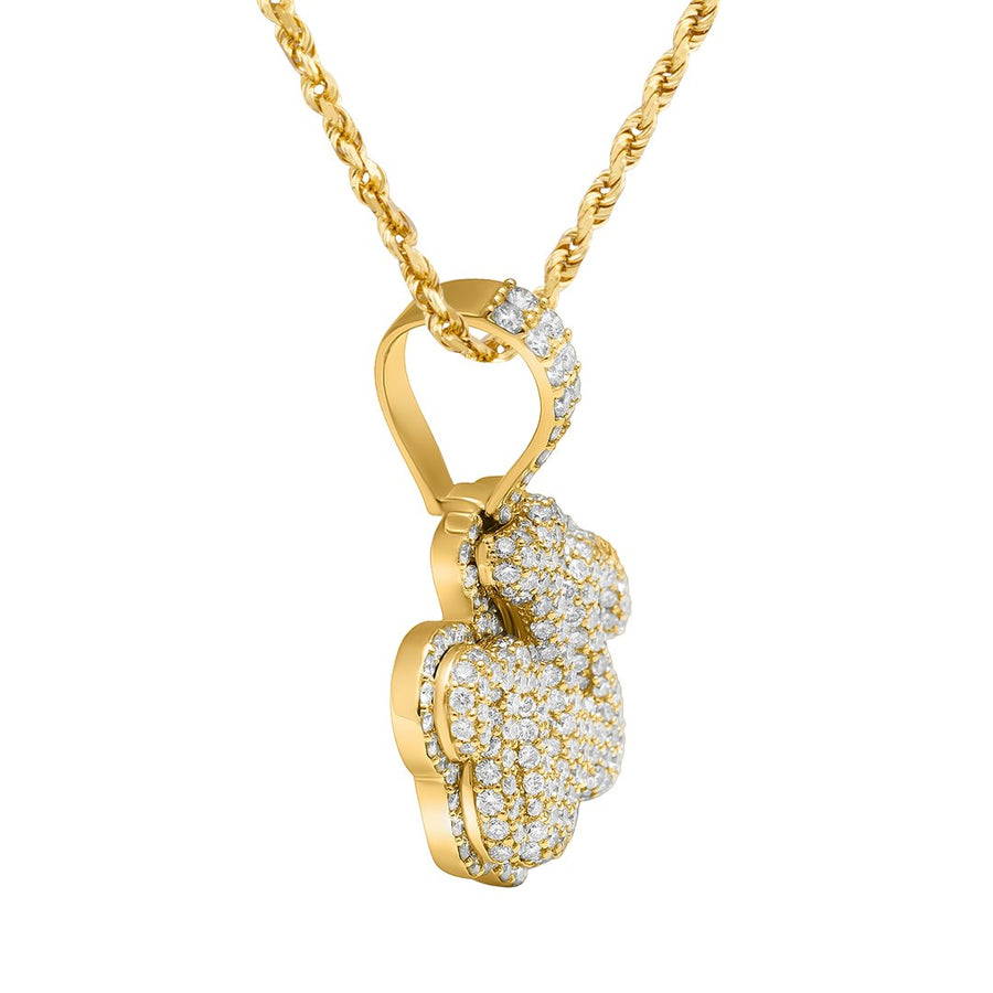 14k Gold Diamond Allah Pendant 3.18 Ctw