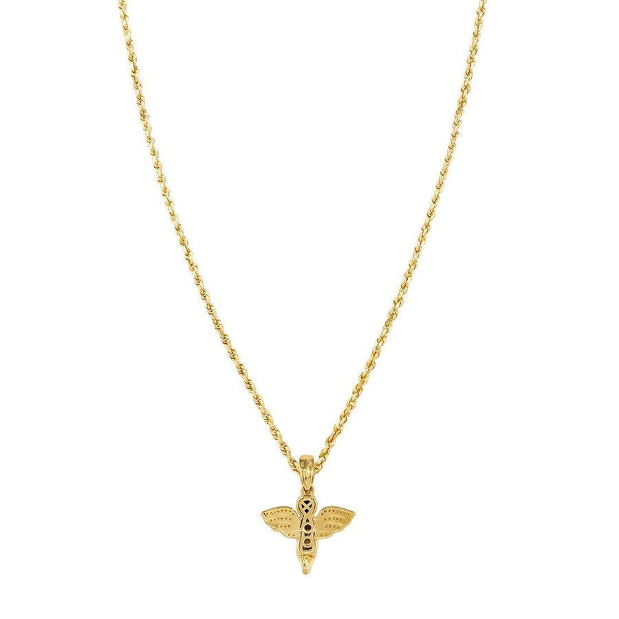 Yellow Diamond Angel Pendant in 10k Yellow Gold 0.15 Ctw