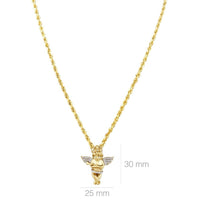 Thumbnail for Yellow Diamond Angel Pendant in 10k Yellow Gold 0.29 Ctw