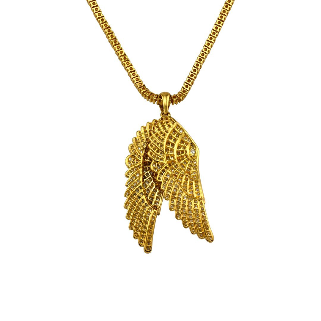 Classic Little Angel Gold Color Wings Pendant Necklace Men And Women Ins  Wind Light Luxury Clavicle Chain Hip Hop Jewelry Gift | Fruugo BE