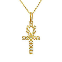 Thumbnail for Diamond Ankh Pendant 14k Yellow Gold 1.5 Ctw