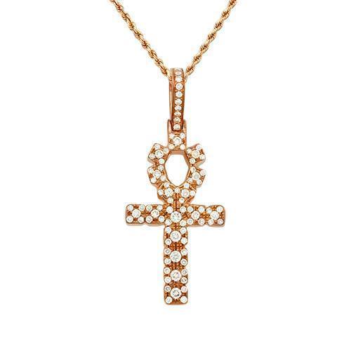 Diamond Ankh Pendant 14k Yellow Gold 1.5 Ctw