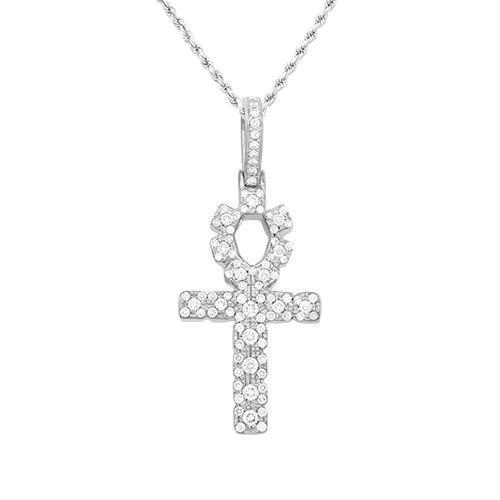 Diamond Ankh Pendant 14k Yellow Gold 1.5 Ctw