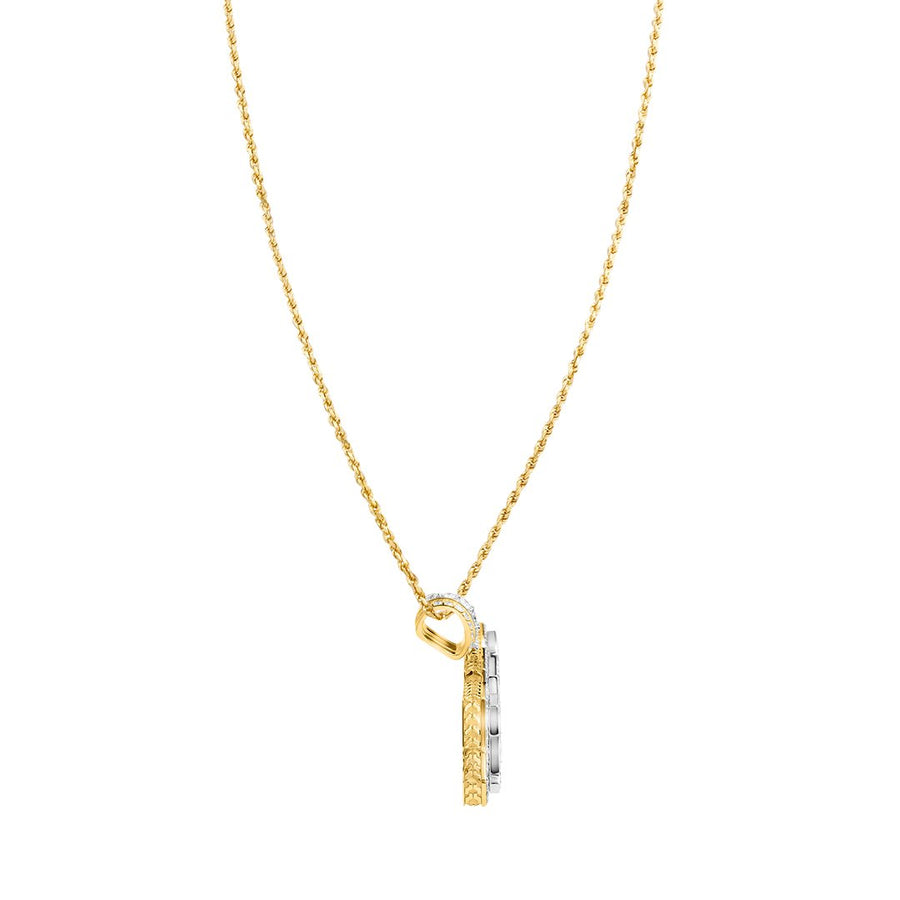 White, Yellow Diamond ATS Pendant in 14k Yellow Gold 15.50 Ctw