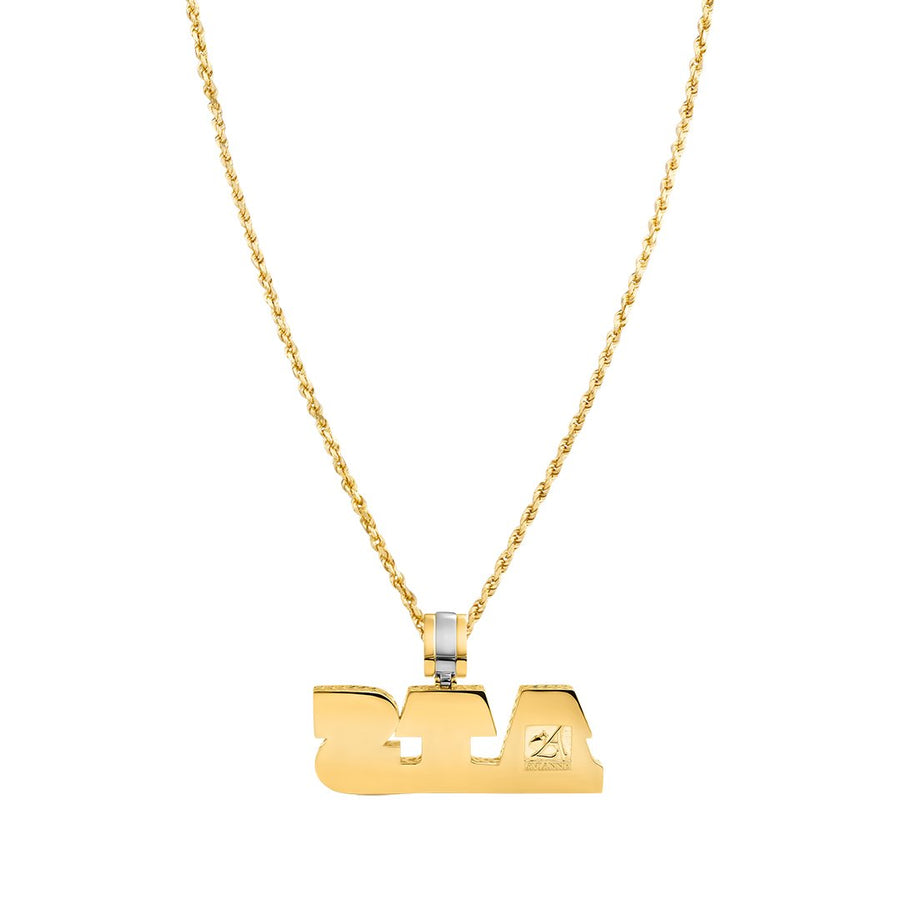 White, Yellow Diamond ATS Pendant in 14k Yellow Gold 15.50 Ctw