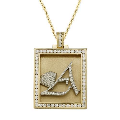 Diamond Avianne Pendant in 14k Yellow Gold 6.07 Ctw