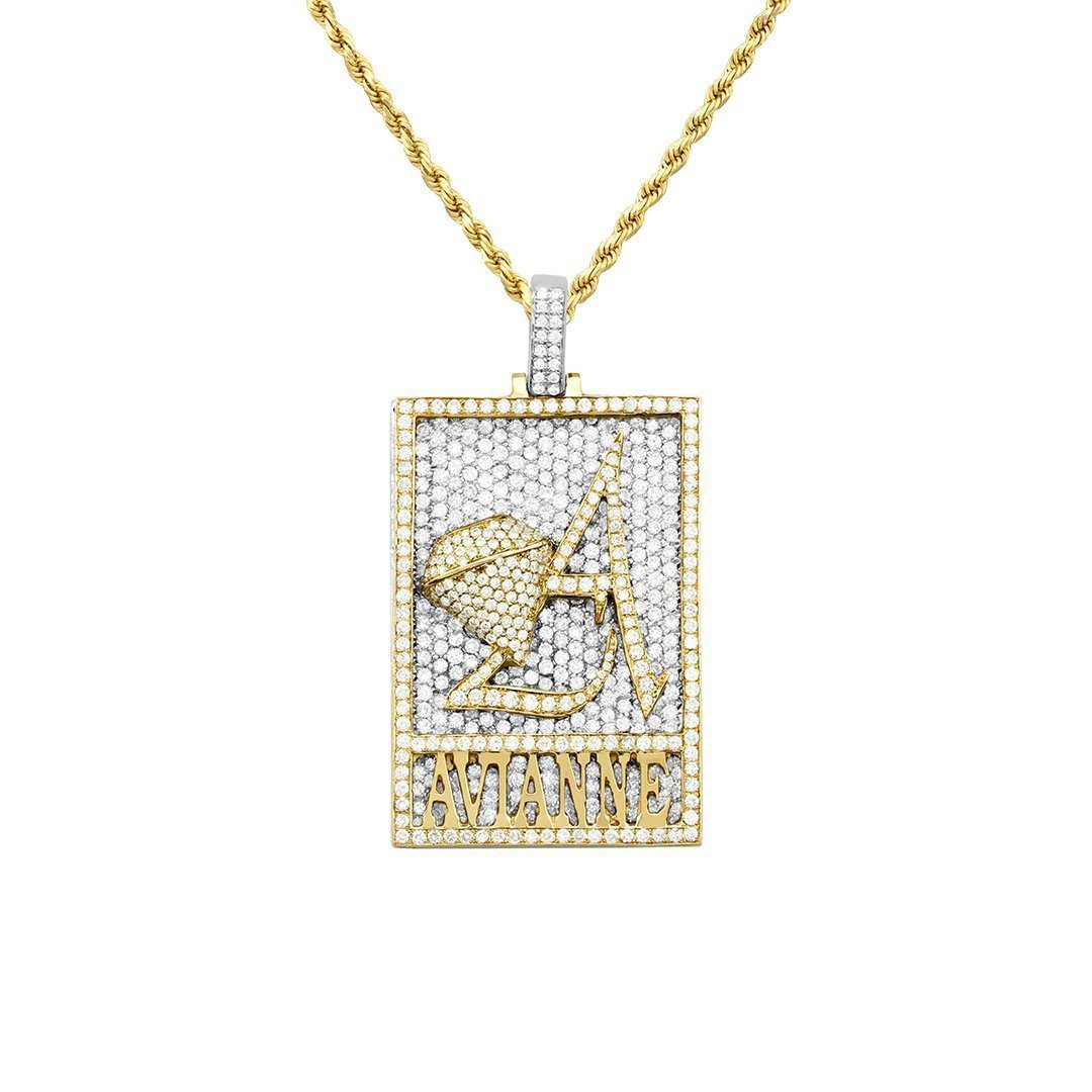 14k Gold Two Tone Diamond Avianne Pendant Ctw - Main Image