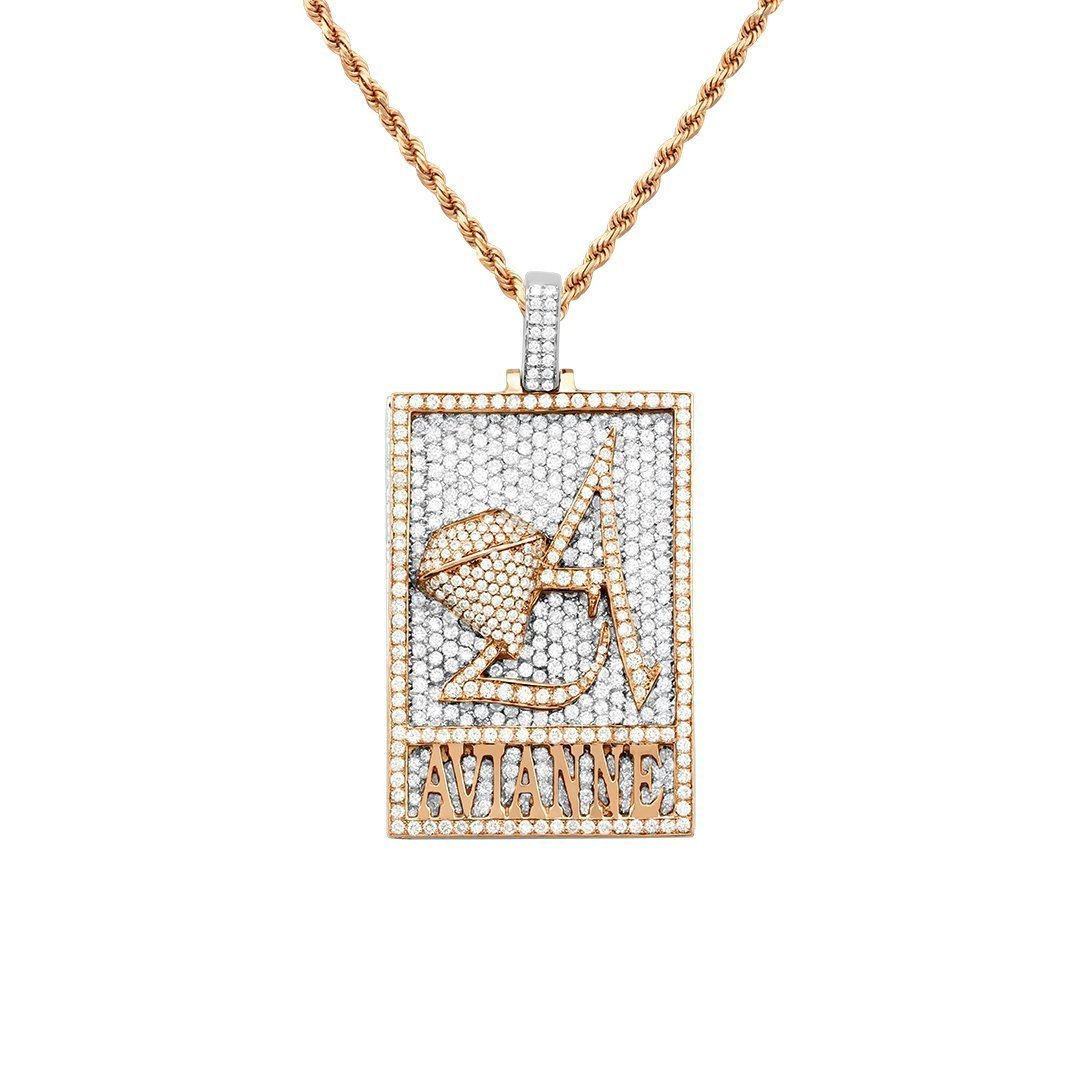 Diamond Avianne Two Tone Pendant 14k Gold 8.50 Ctw