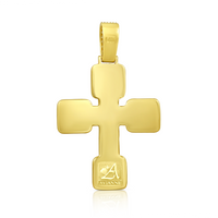 Thumbnail for 14k Yellow Gold Diamond Baguette Cross 5.65 Ctw