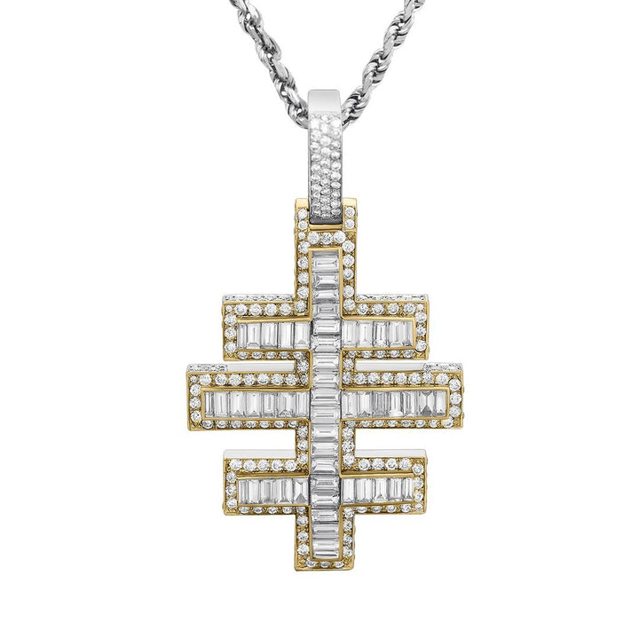 Triple sales cross pendant