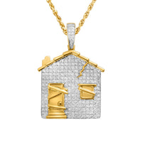 Thumbnail for Yellow Diamond Bando House Pendant in 14k Yellow Gold 1.86 Ctw
