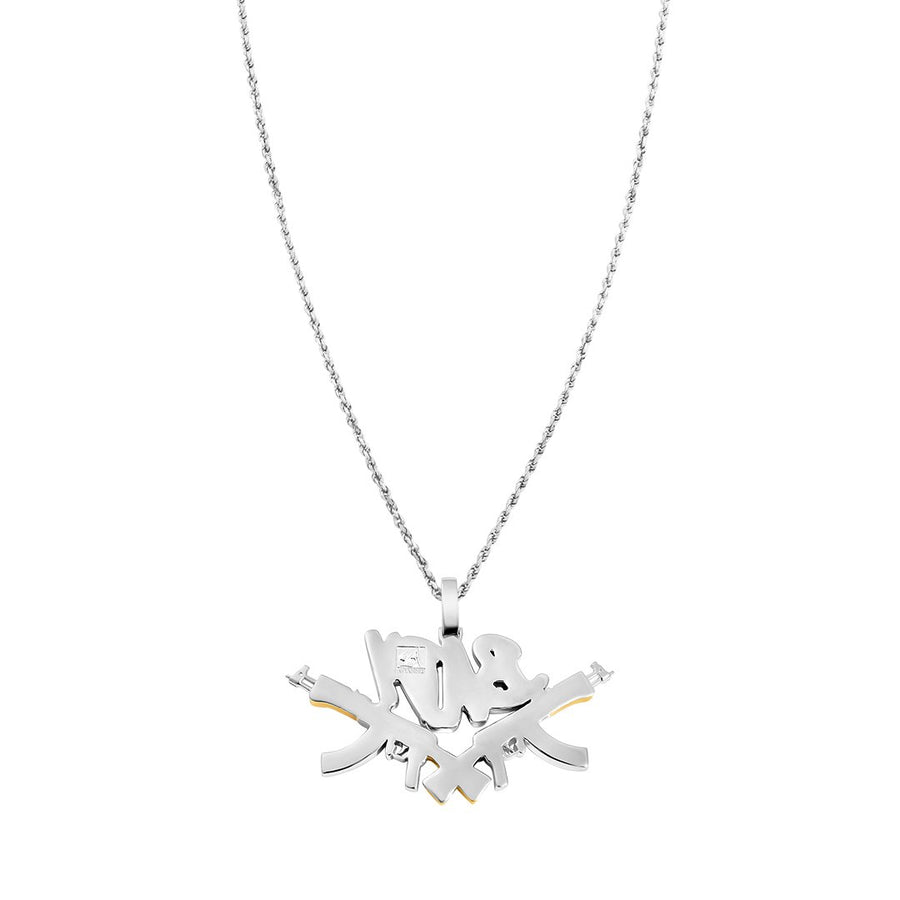 White Diamond Barrel Baby Pendant in 14k White Gold 7.22 Ctw