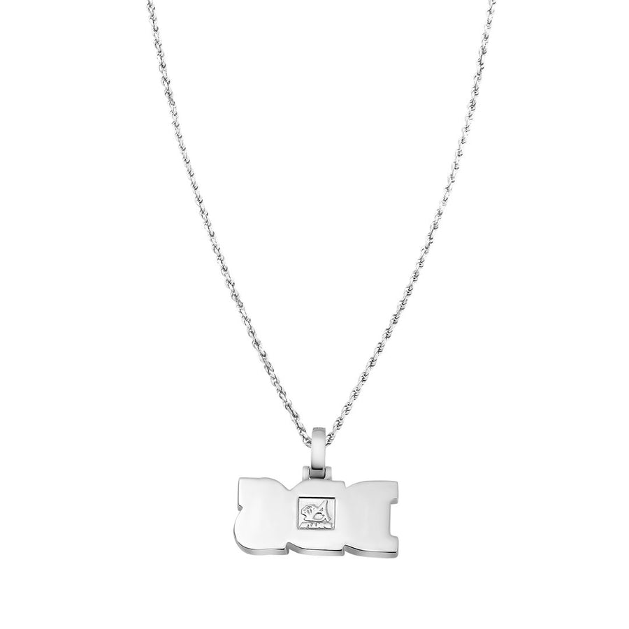 White Diamond BBS Pendant in 14k White Gold 6 CTW