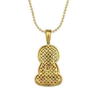 Thumbnail for Yellow Diamond Buddha Pendant in 10k Yellow Gold 1.25 Ctw