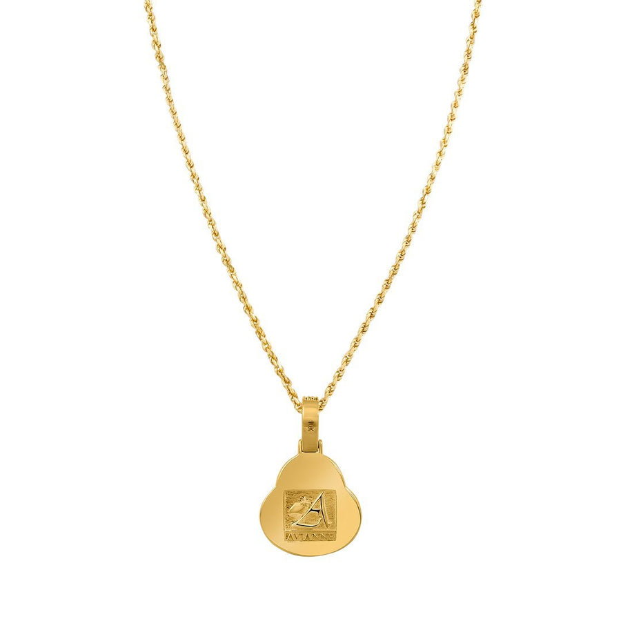 Colgante de Buda con diamantes en oro amarillo de 10 k (0,61 quilates) 