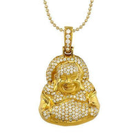 Thumbnail for Diamond Buddha Pendant in 14k Yellow Gold 1.65 Ctw