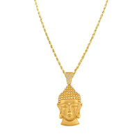 Thumbnail for Diamond Buddha Pendant in 14k Yellow Gold 3 Ctw