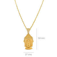 Thumbnail for Diamond Buddha Pendant in 14k Yellow Gold 3 Ctw