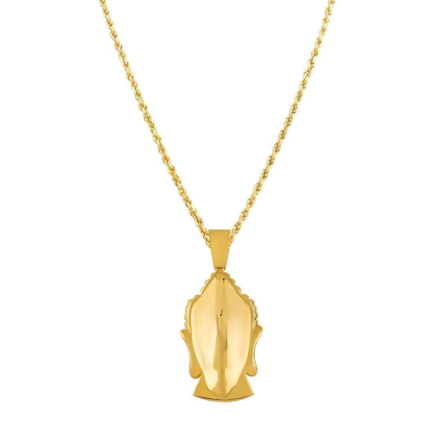 Diamond Buddha Pendant in 14k Yellow Gold 3 Ctw