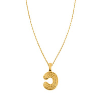 Thumbnail for Yellow Diamond C Pendant in 10k Yellow Gold .32 Ctw