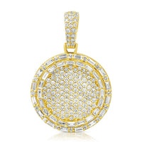 Thumbnail for 14k Yellow Gold Diamond Circle Pendant 3.14 Ctw