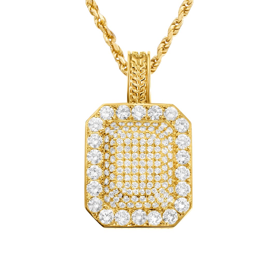 yellow Diamond Classic Pendant in 14k Yellow Gold 3.5 Ctw