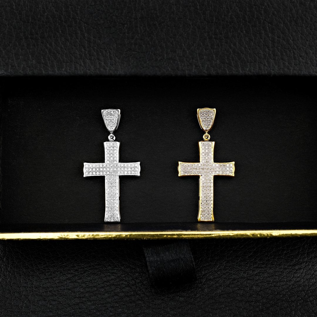 Diamond Cross Pendant 10k Yellow Gold 0.34 Ctw