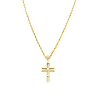 Thumbnail for Diamond Cross Pendant 10k Yellow Gold 0.34 Ctw