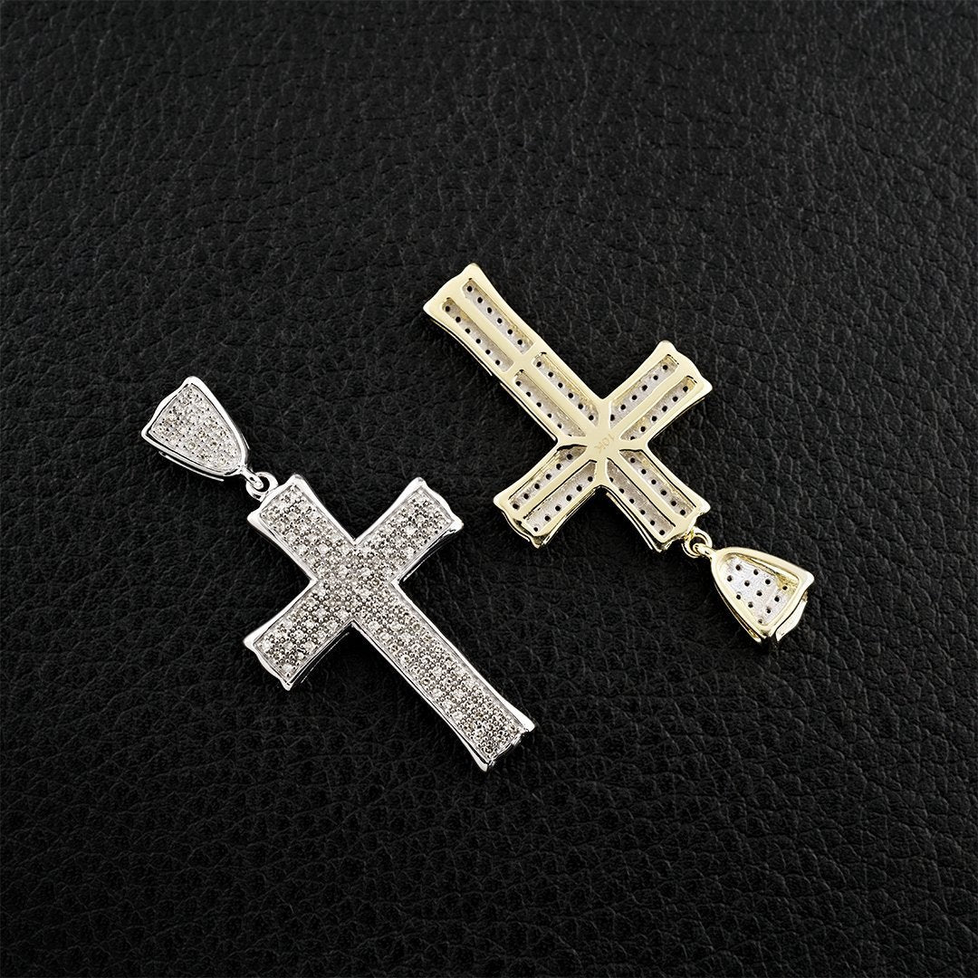 Diamond Cross Pendant 10k Yellow Gold 0.34 Ctw