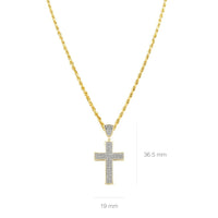 Thumbnail for Diamond Cross Pendant 10k Yellow Gold 0.34 Ctw