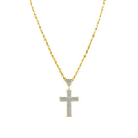 Thumbnail for Diamond Cross Pendant 10k Yellow Gold 0.34 Ctw