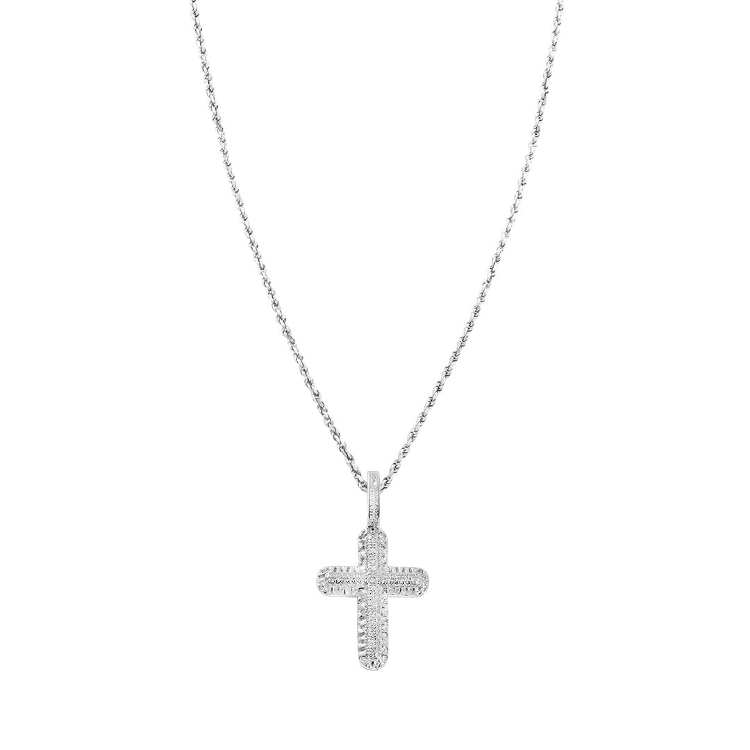 Diamond Cross Pendant in 10k Gold .24 Ctw