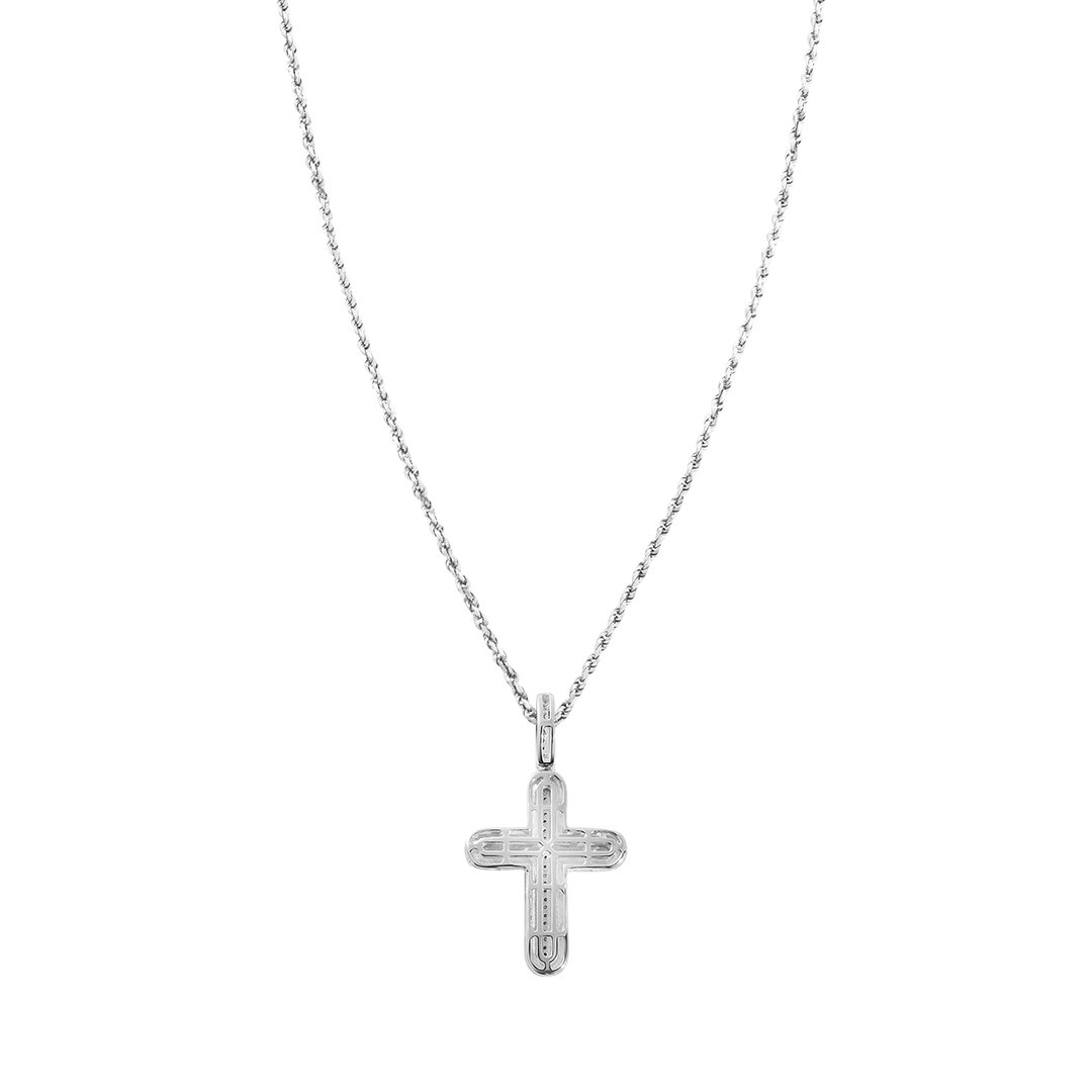 Diamond Cross Pendant in 10k Gold .24 Ctw