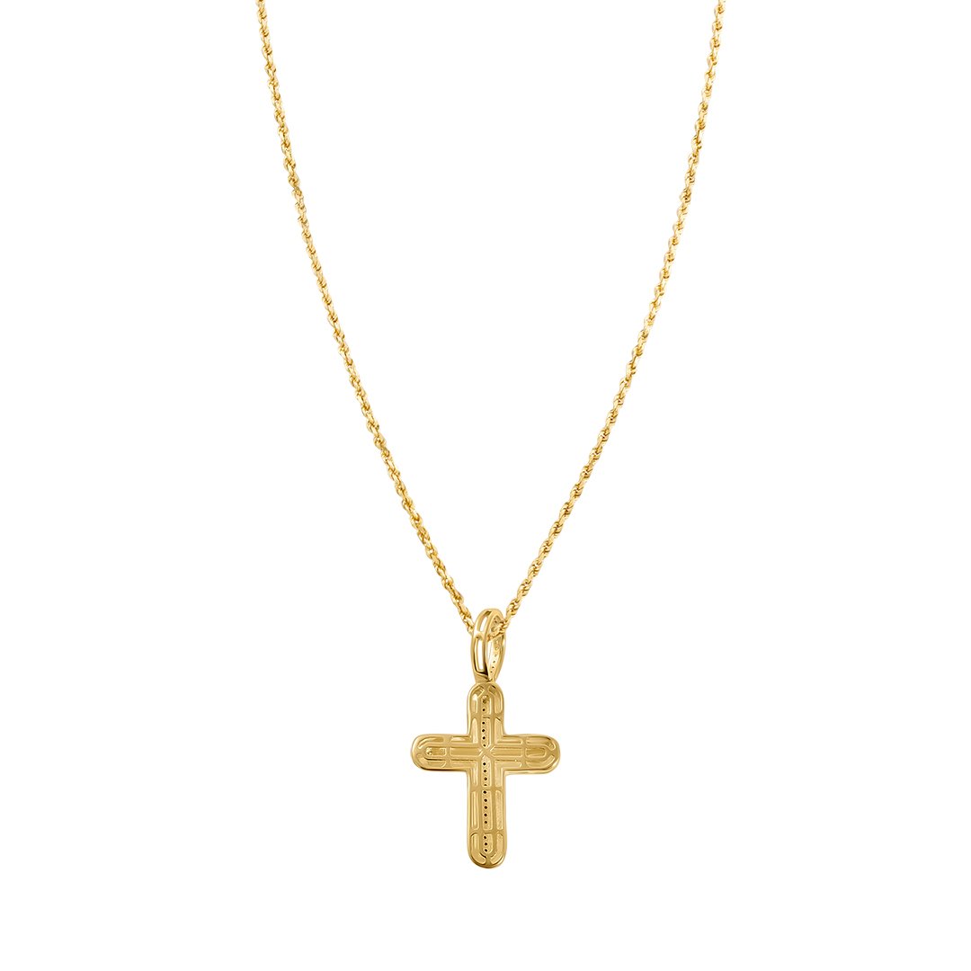 Diamond Cross Pendant in 10k Gold .24 Ctw