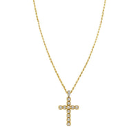 Thumbnail for Yellow Diamond Cross Pendant in 10k Yellow Gold 0.15 Ctw