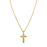 Thumbnail for Yellow Diamond Cross Pendant in 10k Yellow Gold 0.20 Ctw