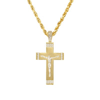 Thumbnail for Yellow Diamond Cross Pendant in 10k Yellow Gold 0.20 Ctw