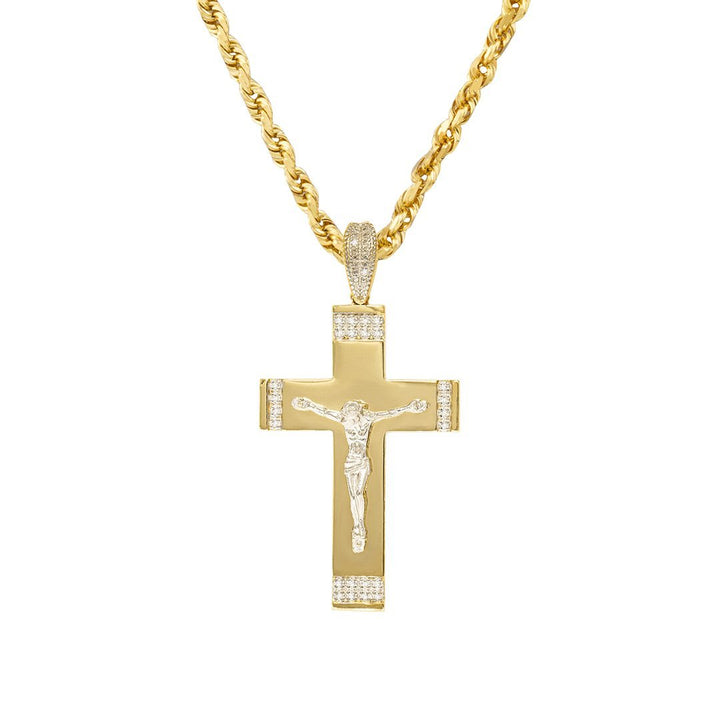 10k Yellow Gold Diamond Cross Pendant 0.20 Ctw – Avianne Jewelers