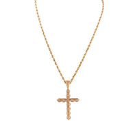 Thumbnail for Rose Diamond Cross Pendant in 14k Rose Gold 2.10 Ctw
