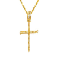 Thumbnail for Yellow Diamond Cross Pendant in 14k Yellow Gold 0.65 Ctw