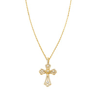 Thumbnail for Yellow Diamond Cross Pendant in 14k Yellow Gold 1.75 Ctw