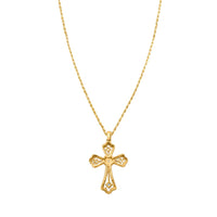 Thumbnail for Yellow Diamond Cross Pendant in 14k Yellow Gold 1.75 Ctw