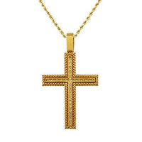 Thumbnail for Diamond Cross Pendant in 14k Yellow Gold 2.78 Ctw