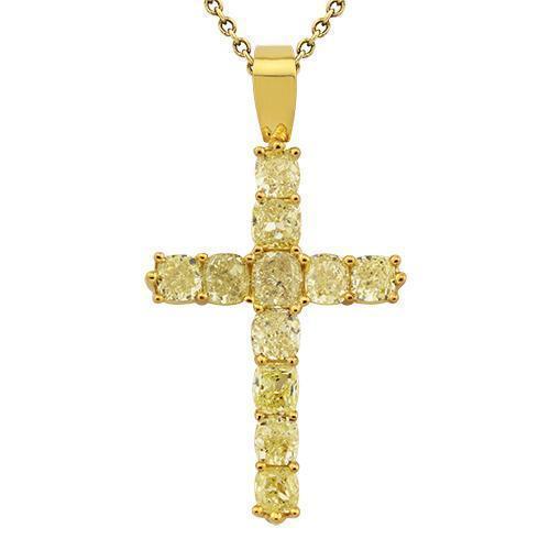 Cross Locket 18k Gold Diamond Cross Necklace 18k Yellow Gold