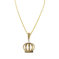 Thumbnail for Yellow Diamond Crown Pendant in 10k Yellow Gold 0.50 Ctw