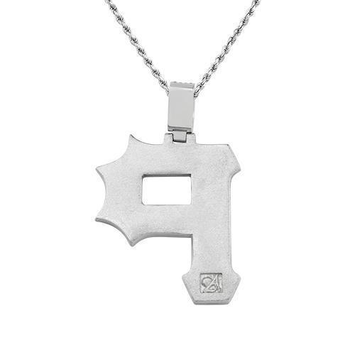 Diamond Custom "Pirates P" Pendant in 14k White Gold 4 Ctw