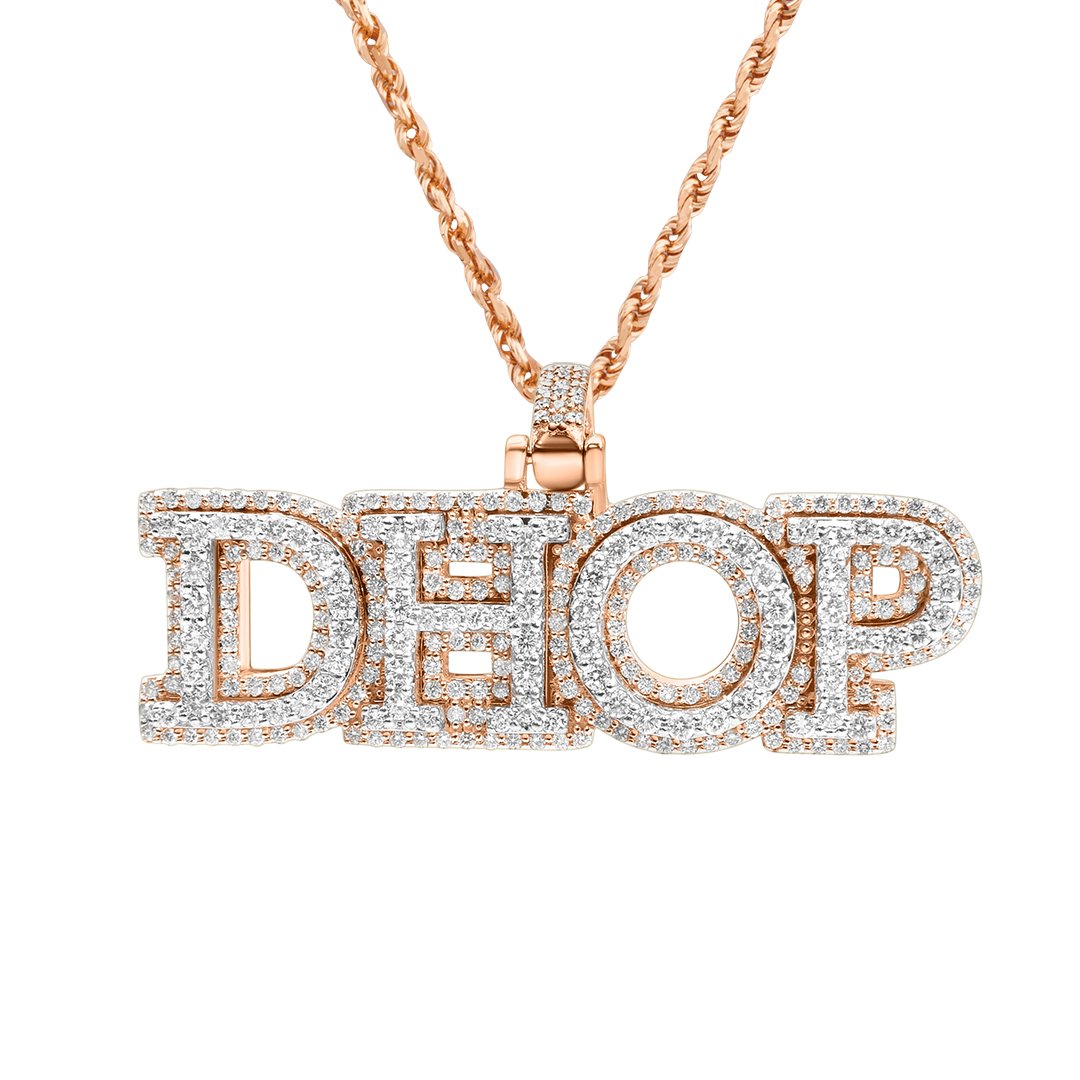 Yellow Diamond DHOP Pendant in 14k Yellow Gold 6 Ctw