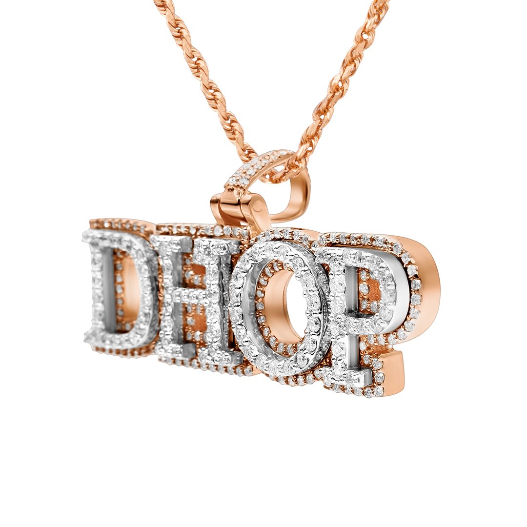 Yellow Diamond DHOP Pendant in 14k Yellow Gold 6 Ctw