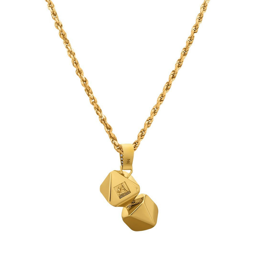 Yellow Diamond Dice in 14k Yellow Gold 5 Ctw