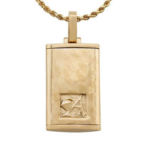 Diamond Dog Tag Pendant 14k Yellow Gold 8.50 Ctw